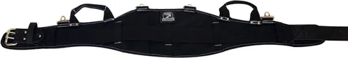 Vista 4 de Gatorback Pro-Comfort - Cinturón de soporte para espalda, color negro y costuras blancas. Cinturón de nailon Duratek 1250 con acolchado de canal