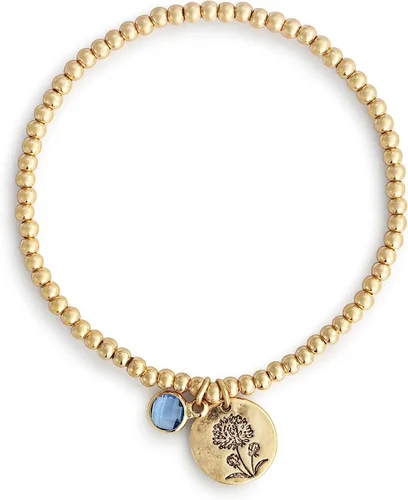 Vista 3 de DEMDACO Pulsera elástica de piedra natal para mujer, talla única, se adapta a la mayoría de pulseras de cristal y latón