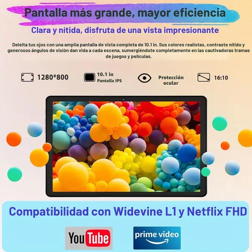 Vista 6 de Tableta Android 2026 de 10 pulgadas, 22G RAM+128G ROM/expansión de 1 TB, batería de 8000 mAh, octa-Core, pantalla HD 1280 * 800 IPS, desbloqueo