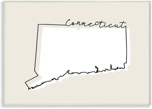 Vista 7 de Stupell Industries Connecticut Home State Map - Arte de pared con marco gris, diseño de mapa de estado neutro, 11 x 14, multicolor Stupell