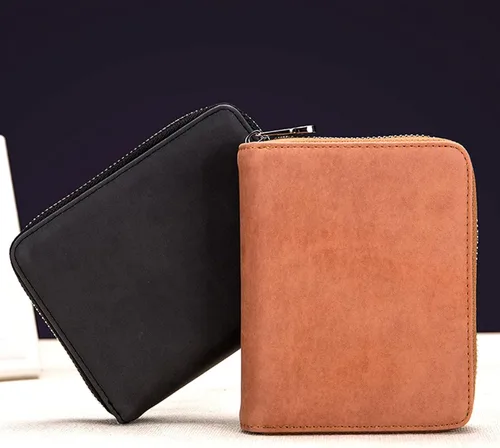 Vista 18 de boshiho Cartera con bloqueo RFID de 24 ranuras para tarjetas de crédito, de piel auténtica, organizador de múltiples tarjetas, con cremallera