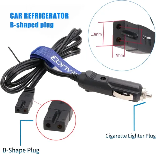 Vista 4 de Cable de extensión de encendedor de cigarrillos de 12 V CC, cable de alimentación para refrigerador de automóvil, cable de repuesto para caja