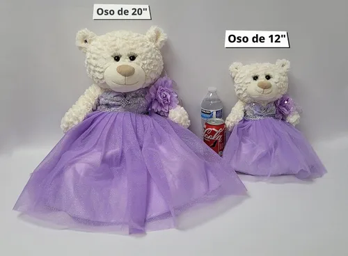 Vista 6 de KINNEX COLLECTIONS SINCE 1997 Oso de peluche Mi Presentacion de 12" con vestido (pieza central) ~ B09631P-4 (azul bebé)