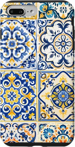 Vista 12 de Funda para iPhone 17 con diseño de azulejos mediterráneos sicilianos