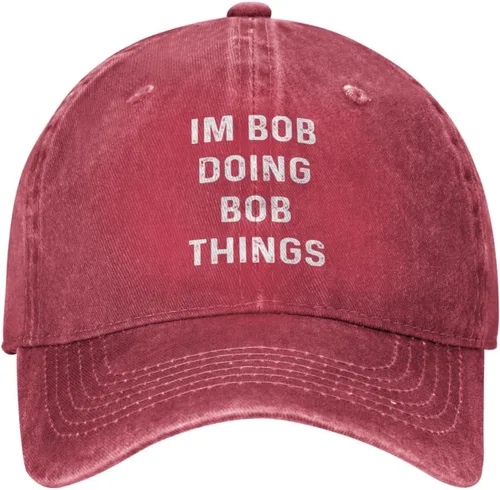 Vista 17 de Im Bob Doing Bob Things - Sombrero de camionero para hombre, sombrero de malla vintage para verano