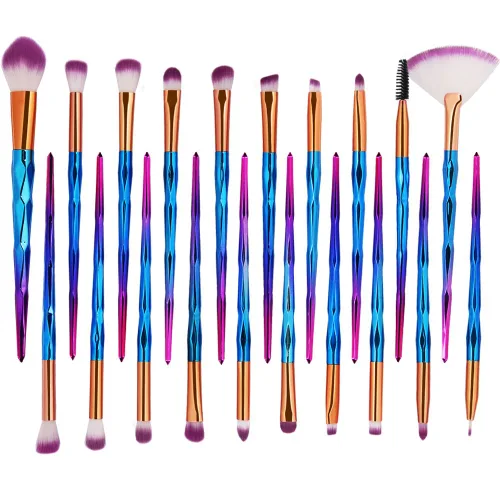 Vista 2 de KOLIGHT - Juego de 20 cepillos de maquillaje, brochas de maquillaje para sombra de ojos, delinear, para cejas, labios, nariz, para aplicar polvos