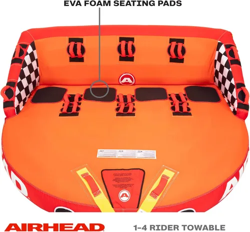 Vista 4 de AIRHEAD Great Big Mable Tubo remolcable para 1-4 jinetes para navegación