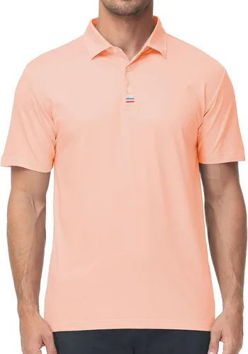 Vista 12 de V VALANCH Polo de golf de manga corta para hombre, estilo casual, con cuello que absorbe la humedad