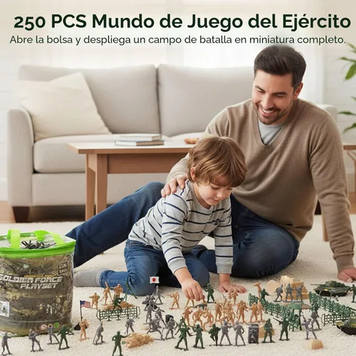 Vista 2 de 3 otters 250PCS Army Men Playset, Military Soldier Toy