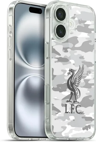 Vista 202 de Head Case Designs Funda de gel con licencia oficial del Liverpool Football Club Away Colourways Crest Camou [protección de grado militar] compatible