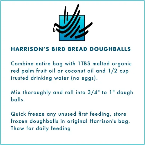 Vista 6 de Harrison's Bird Foods Mezcla de pan de aves omega, certificado orgánico sin