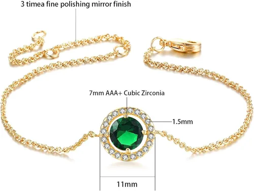Vista 6 de TENGTENGFIT Juego de collar con dije de halo de circonita cúbica y aretes de tuerca joyería de cumpleaños aniversario día de la madre fiesta