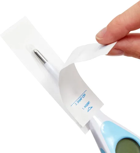 Vista 7 de Juvale Fundas para termómetros, 100 unidades, color blanco, desechables para termómetros digitales y uso oral, rectal, axilas