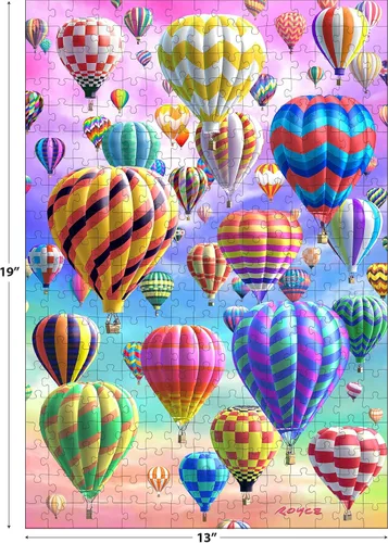 Vista 3 de RoseArt - Rompecabezas mágico 300 con globo aerostático 3D súper profundo para adultos