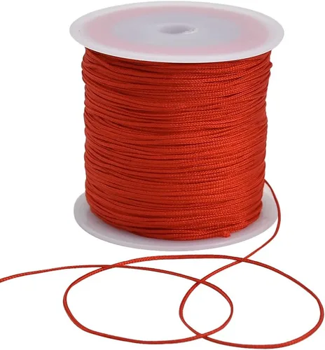 Vista 15 de TONIFUL Cordón de Nylon Negro de 1mm x 100 Yardas Cuerda de Satén para Hacer Pulseras y Joyas Cordón de Macramé Rattail Trim Collar a Granel Hilo