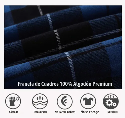 Vista 6 de Camisa casual de franela a cuadros con broches sin mangas con bolsillo para hombre