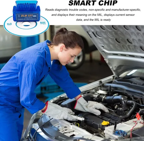 Vista 5 de ELM327 OBDII - Escáner de diagnóstico automático para automóvil, mini herramienta de escaneo Bluetooth profesional, lector de código de falla
