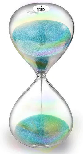 Vista 38 de SuLiao Reloj de arena con temporizador de arena de 1 minuto, reloj de arena negra de 5.1 pulgadas, reloj de arena de un minuto, reloj de arena