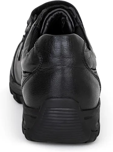 Vista 4 de Tenis de cuero con suela de velcro para niños, elegante zapato casual activo ideal para la escuela y los deportes