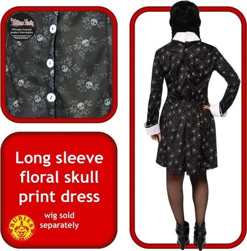 Vista 3 de Rubies Vestido de mujer Addams Family Wednesday
