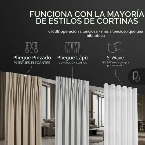 Vista 9 de Quoya QL600 - Riel inteligente para cortina eléctrica, motor motorizado, longitud de riel ajustable, compatible con Alexa, Google, Siri, Apple Watch