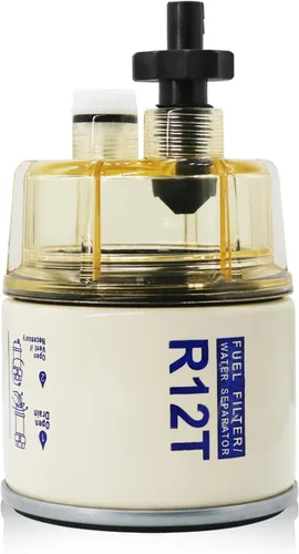 Vista 8 de R12T Filtro de combustible separador de agua de giro marino R12T Kit completo para motor diésel y motor de gasolina Reemplaza # S3240 R12T 120AT