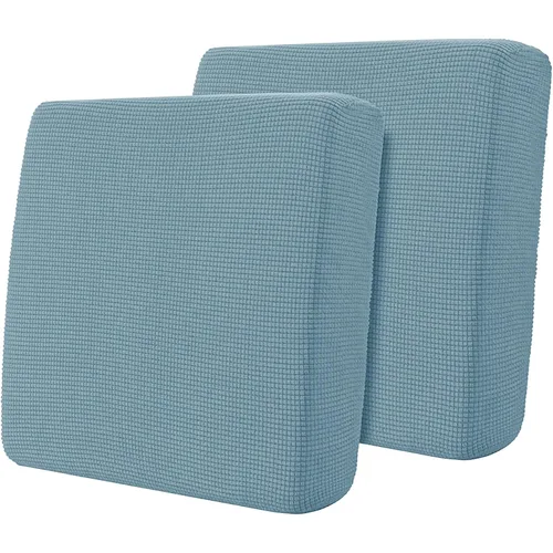 Vista 4 de Bundle of Hokway - Fundas de cojín elásticas para sofá, funda de cojín de asiento de sofá (azul ahumado, 1 unidad + 2 unidades)