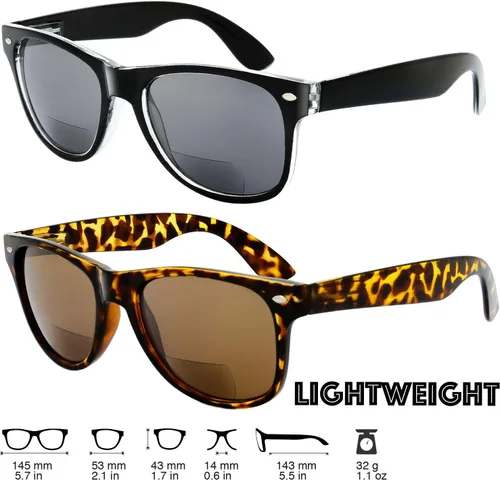 Vista 3 de The Fresh Lentes de sol de lectura bifocales cómodos y elegantes con bisagra de resorte para lectores de sol