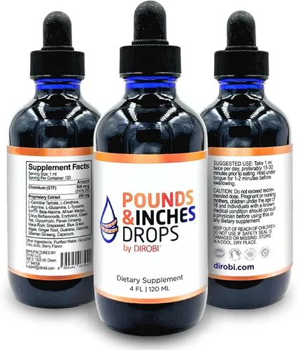 Vista 7 de Pounds and Inches Drops para la pérdida de peso, botella de 2 onzas