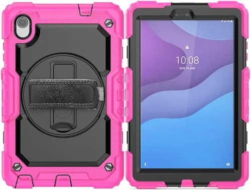 Vista 15 de Funda para Lenovo Tab M8 HD 8 pulgadas TB-8505F/8505X/8705F con protector de pantalla de grado militar a prueba de golpes resistente caso con Negro