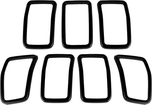 Vista 8 de JeCar Insertos de parrilla para Jeep Cherokee, insertos de rejilla delantera para Jeep Cherokee 2019-2025 (negro)
