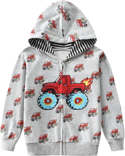 Vista 10 de Tkria Sudaderas con capucha para niños pequeños, sudadera con capucha para bebé, chaqueta con cremallera, abrigo de invierno de manga larga con 1 #