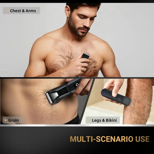 Vista 7 de Manscape - Recortadora de vello corporal recargable para hombres