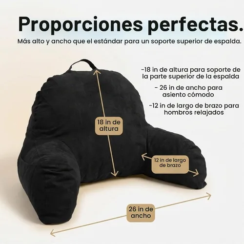 Vista 3 de Deluxe Comfort Reposo de cama de microgamuza - Tumbona de lectura y reposo