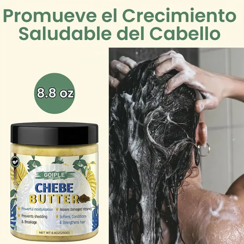 Vista 9 de WOZUTUNT 8.8 oz Mantequilla de Chebe para el Crecimiento, Engrosamiento y Humectación del Cabello - Mantequilla de Crema para el Cabello de Alta