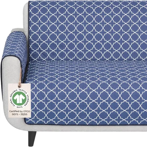 Vista 11 de Molly Mutt Protector de muebles antideslizante de 2 plazas y funda de sofá para perros y mascotas, funda de lona de algodón 100% orgánico