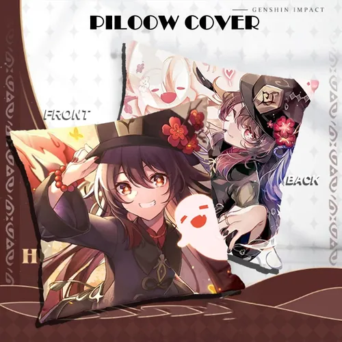 Vista 5 de HUNGAHAAPAI Genshin Impact Box - Incluye figura, bolsa, funda de almohada, imagen colgante, soporte, llavero, dije, broche, 30 tarjetas Lomo, 50