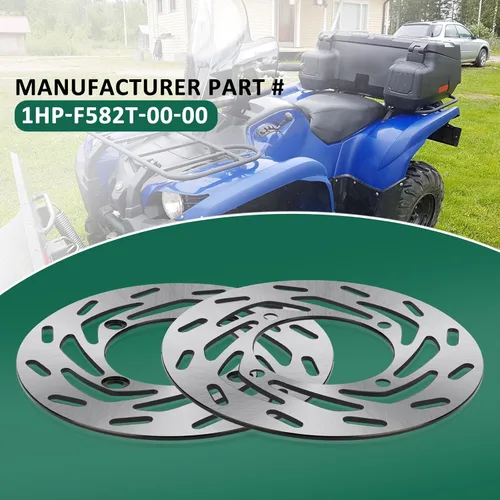 Vista 5 de M MATI 2 unidades de rotor de disco de freno delantero izquierdo/derecho para Yamaha Kodiak 700 YFM700 2016-2020 Grizzly 550 YFM550 2009-2014