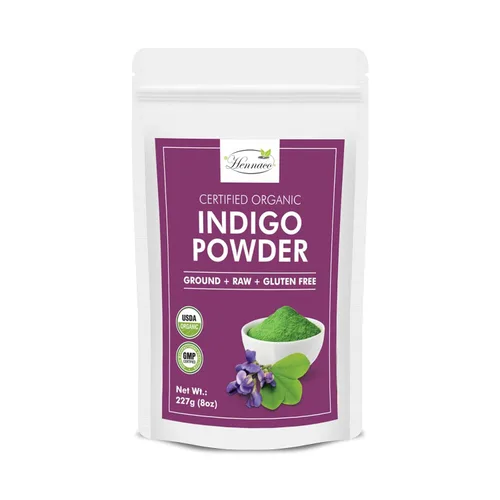Vista 8 de Polvo índigo orgánico Tinte en polvo índigo Ideal para cabello negro y oscuro USDA Organic Polvo índigo para cabello Polvo orgánico
