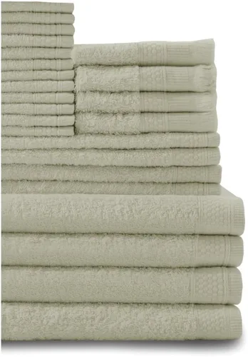 Vista 13 de Baltic Linen Juego de toallas de 100 % algodón, 4 toallas de baño, 4 toallas de mano, 4 puntas de los dedos con flecos, 12 toallas pequeñas