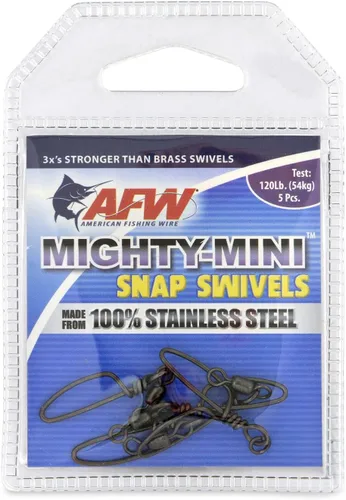 Vista 23 de American Fishing Wire Mighty Mini grúa giratoria, línea de pesca esencial, equipo de pesca compacto, giro de agua salada, giro de acero inoxidable