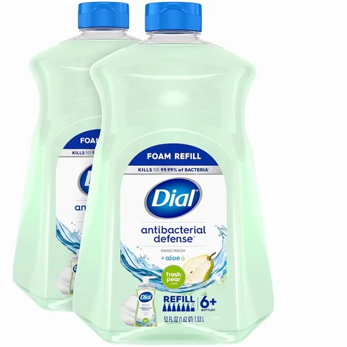 Vista 16 de Dial Antibacterial Defense - Jabón de manos espumoso + aloe, aroma de pera fresca, repuesto de jabón de manos de 30 onzas líquidas (paquete de 4)