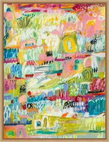 Vista 14 de Amanti Art Karen Fields - Lienzo enmarcado para pared, 24 x 18 pulgadas, jardín bohemio II por Karen Fields, lienzo enmarcado para pared, arte