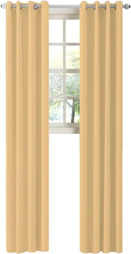 Vista 138 de LA PALMA Cortinas opacas con aislamiento térmico y ojales, para sala de estar, dormitorio, paquete de 2 paneles