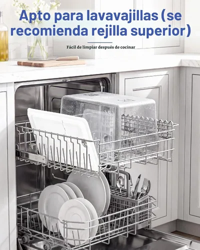 Vista 7 de EVERIE Contenedor Sous Vide de 12 cuartos de galón con tapa de bisagra y rejilla Sous Vide compatible con Breville Joule