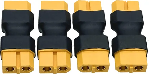 Vista 2 de Paquete de 4 conectores XT60 hembra a hembra sin adaptador de cable, adaptador de conector XT60 para RC FPV Car Plane Drone LiPo batería