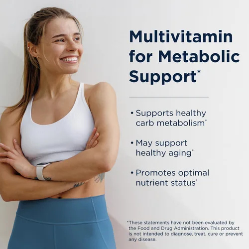 Vista 2 de Designs for Health Metabolic Synergy - Suplemento multivitamínico y mineral con cromo, zinc, selenio, ácido R-lipoico, vitaminas y más (360 cápsulas)