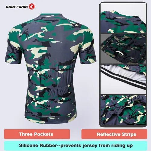 Vista 5 de Conjunto de pantalones cortos de manga corta para ciclismo Pro Racing Team MTB 2021
