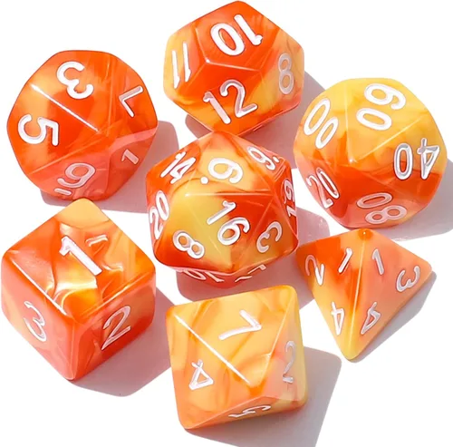 Vista 32 de CiaraQ DND - Juego de dados poliédricos con una bolsa de dados negra para juegos de mesa de rol D&D RPG MTG