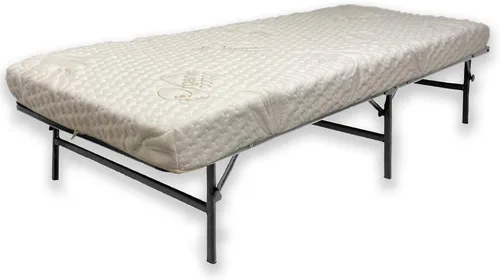 Vista 3 de Foamma - Colchón de espuma viscoelástica de gel de 3.9 in para cama plegable o cama de invitados, funda de algodón orgánico lavable, marco